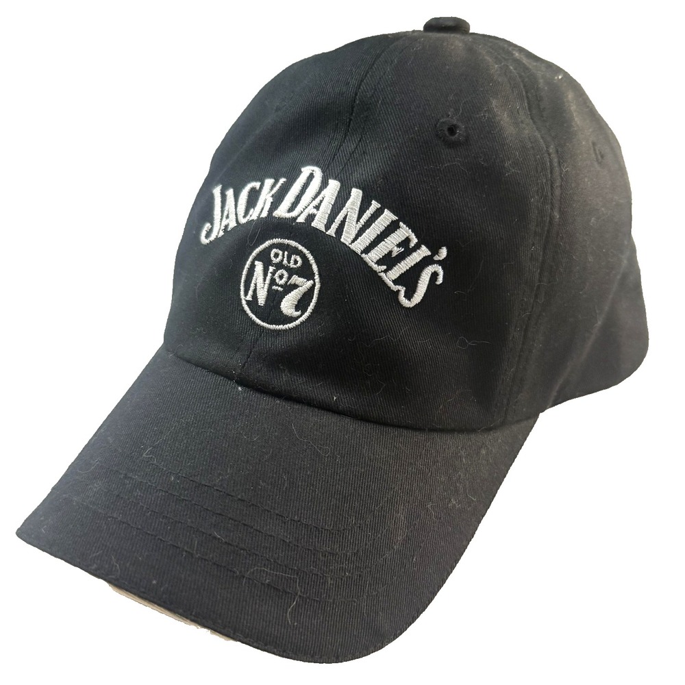 Vintage Jack Daniel's Hat Mens Black Old No 7 Embroidered Whiskey Tailgating Cap